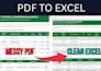 convert PDF to excel accurately in 24h